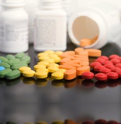 bottles and tablets